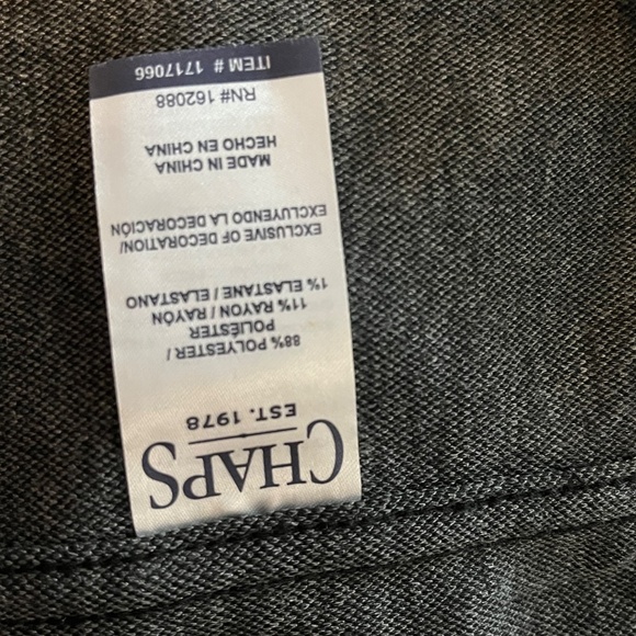 Chaps Mens Knit Flannel Shirt Button Up Stretch Black Plaid Size L New with Tags - Picture 5 of 9